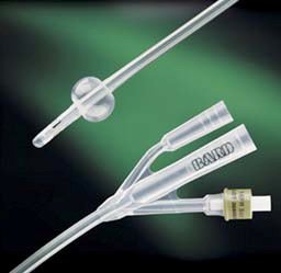 Bard Foley Catheter Lubri-Sil® 3-Way Standard Tip 5 cc Balloon 18 Fr. Antimicrobial Hydrogel Coated Silicone