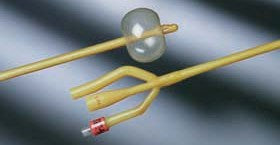 Bard Foley Catheter Lubri-Sil® 3-Way Standard Tip 5 cc Balloon 24 Fr. Antimicrobial Hydrogel Coated Silicone