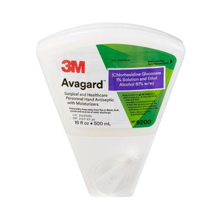 3M Surgical Scrub 3M™ Avagard™ 16 oz. Dispenser Refill Bottle 1% / 61% Strength CHG (Chlorhexidine Gluconate) / Ethyl Alcohol NonSterile