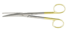 Miltex Dissecting Scissors Miltex® Mayo 6-3/4 Inch Length OR Grade German Stainless Steel / Tungsten Carbide NonSterile Finger Ring Handle Curved Rounded Blades Blunt Tip / Blunt Tip - M-439535-4607 - Each