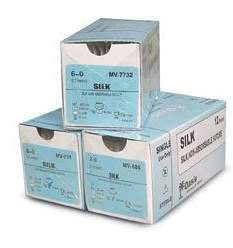 Covidien Suture without Needle Sofsilk™ Braided Silk Nonabsorbable Coated Size 3 - 0 18 Inch Suture