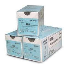 Covidien Suture without Needle Sofsilk™ Braided Silk Nonabsorbable Coated Size 3 - 0 18 Inch Suture