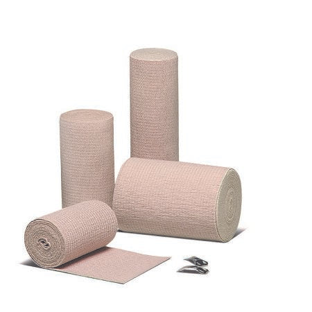 Hartmann Elastic Bandage Econo-Wrap® LF 3 Inch X 4-1/2 Yard Standard Compression Clip Detached Closure Tan NonSterile