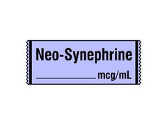 Shamrock Scientific Drug Label Shamrock Anesthesia Label Neo-Synephrine mcg/mL Violet 1/2 X 1 Inch - M-442152-1484 - Roll of 1