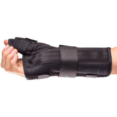 Bird & Cronin Wrist Brace with Thumb Spica Premier® Aluminium / Foam / Nylon / Plastic / Polyester Right Hand Black Medium - M-442320-2646 - Each