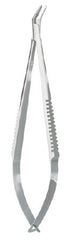 Miltex Cilia Forceps Miltex® Beaupre 4-1/2 Inch Length OR Grade German Stainless Steel Thumb Handle Angled 45° 12 mm Smooth Jaws - M-442527-1138 - Each