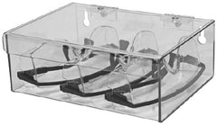 Bowman Manufacturing PPE Dispenser BOWMAN® Wall Mount 6 Pair Capacity Clear 3.45 X 6.91 X 9.25 Inch PETG Plastic