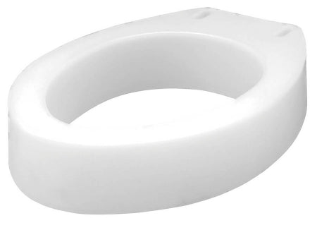 Apex-Carex Healthcare Elongated Raised Toilet Seat Carex® 3-1/2 Inch Height White 300 lbs. Weight Capacity