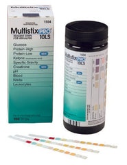 Siemens Urinalysis Test Multistix® Blood, Creatinine, Glucose, Ketone, Leukocyte, Nitrite, pH, Protein, Specific Gravity 100 per Bottle