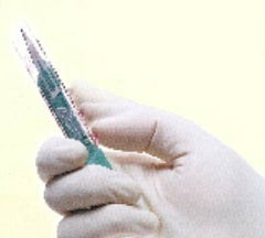 Aspen Surgical Products Safety Scalpel Bard-Parker™ Conventional No. 12 Stainless Steel / Plastic Nonslip Grip Handle with Centimeter Scale Sterile Disposable - M-445283-4566 - Box of 10