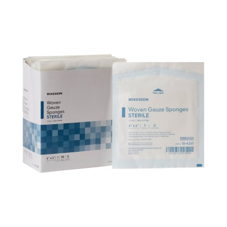 Gauze Sponge McKesson Cotton 12-Ply 4 X 4 Inch Square Sterile