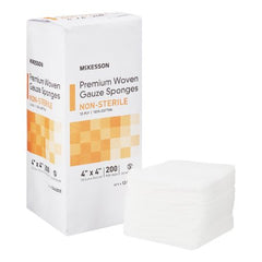 Gauze Sponge McKesson Woven Cotton 12-Ply 4 X 4 Inch Square NonSterile