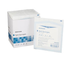 I.V. / Drain Split Dressing McKesson Poly / Rayon Blend 4 X 4 Inch Square Sterile