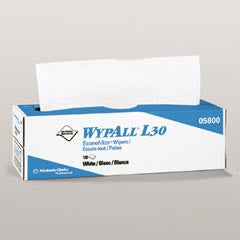 Lagasse Task Wipe WypAll® L30 Light Duty White NonSterile Double Re-Creped 9-4/5 X 16-2/5 Inch Disposable - M-448259-4191 - Case of 800