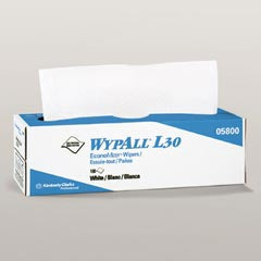 Lagasse Task Wipe WypAll® L30 Light Duty White NonSterile Double Re-Creped 9-4/5 X 16-2/5 Inch Disposable - M-448259-4191 - Case of 800
