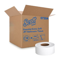 Kimberly Clark Toilet Tissue Scott® Essential Extra Soft JRT White 2-Ply Jumbo Size Cored Roll Continuous Sheet 3-11/20 Inch X 750 Foot - M-449759-2010 - Case of 12