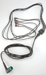 The Palm Tree Group Cable, ECG 15 Lead Cable, Right Angle Connector, 4 Limb Leads, 1 Chest Lead Labeled V1 LIFEPAK 20 Device