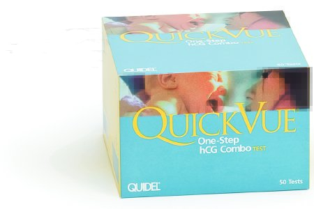 Quidel Rapid Test Kit QuickVue® One-Step hCG Combo Fertility Test hCG Pregnancy Test Serum / Urine Sample 50 Tests