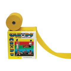 Fabrication Enterprises Exercise Resistance Band CanDo® Yellow 5 Inch X 50 Yard X-Light Resistance