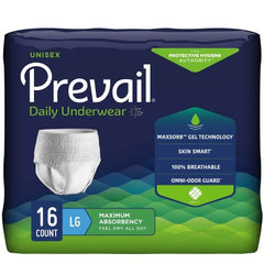 First Quality Unisex Adult Absorbent Underwear Prevail® Pull On with Tear Away Seams Large Disposable Heavy Absorbency - M-450593-4483 - Case of 64
