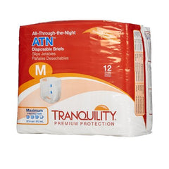 Principle Business Enterprises Unisex Adult Incontinence Brief Tranquility® ATN Medium Disposable Heavy Absorbency - M-451111-3535 - Case of 96