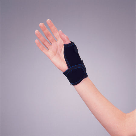 DeRoyal Thumb Splint Thermo-Form Large Hook and Loop Closure Left Hand Black