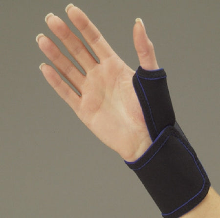 DeRoyal Thumb Splint Thermo-Form Medium Hook and Loop Closure Left Hand Black