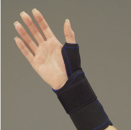 DeRoyal Thumb Splint Thermo-Form Large Hook and Loop Closure Right Hand Black