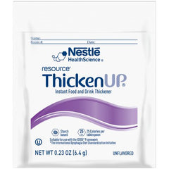 Nestle Healthcare Nutrition Food and Beverage Thickener Resource® Thickenup® 6.4 Gram Individual Packet Unflavored Powder Consistency Varies By Preparation