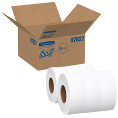Kimberly Clark Toilet Tissue Scott® Essential JRT Extra Long White 2-Ply Jumbo Size Cored Roll Continuous Sheet 3-11/20 Inch X 2000 Foot - M-454900-2654 - Case of 6
