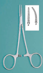 Hemostatic Forceps Halsted 5 Inch Length Floor Grade Ratchet Lock Finger Ring Handle Straight