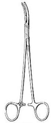 Hemostatic Forceps Miltex® Schnidt 7-1/2 Inch Length OR Grade German Stainless Steel NonSterile Ratchet Lock Finger Ring Handle Curved Serrated Tip