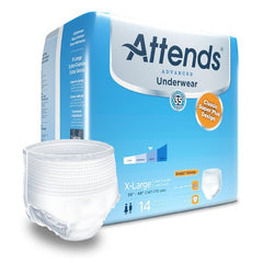Attends Healthcare Products Unisex Adult Absorbent Underwear Attends® Advanced Pull On with Tear Away Seams X-Large Disposable Heavy Absorbency - M-461061-3074 - Case of 56