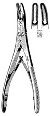 Miltex General Purpose Rongeur Ruskin Straight Hollow Tips Spring-Loaded Plier Type Handle 7-1/4 Inch Length - M-461356-3099 - Each