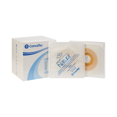 Convatec Ostomy Barrier Sur-Fit Natura® Durahesive® Mold to Fit, Extended Wear Acrylic Tape 57 mm Flange Universal System Hydrocolloid 1-1/4 to 1-3/4 Inch Opening 4-1/2 X 4-1/2 Inch