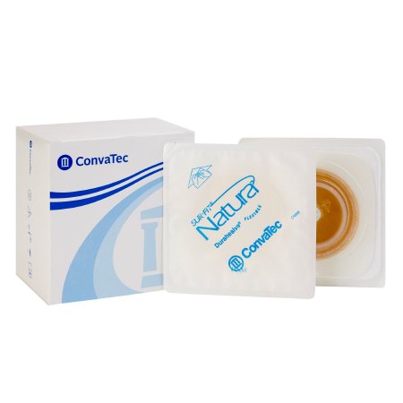 Convatec Ostomy Barrier Sur-Fit Natura® Durahesive® Trim to Fit, Extended Wear Durahesive® Without Tape 45 mm Flange Hydrocolloid 1 to 1-1/4 Inch Opening 4-1/2 X 4-1/2 Inch