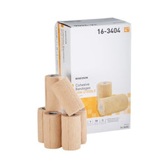 Cohesive Bandage McKesson 4 Inch X 5 Yard Standard Compression Self-adherent Closure Tan NonSterile