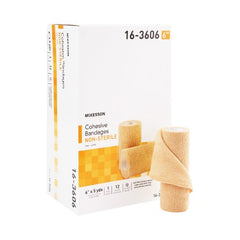 Cohesive Bandage McKesson 6 Inch X 5 Yard Standard Compression Self-adherent Closure Tan NonSterile