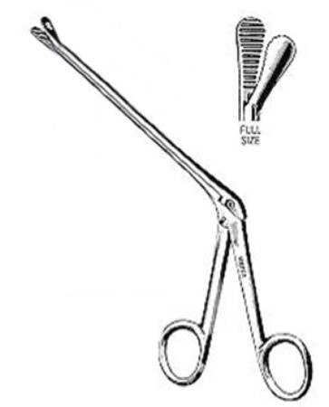 Miltex Septum Forceps Lewis 8 Inch Length Surgical Grade Stainless Steel NonSterile NonLocking Finger Ring Handle Straight Serrated Tip - M-464764-3829 - Each