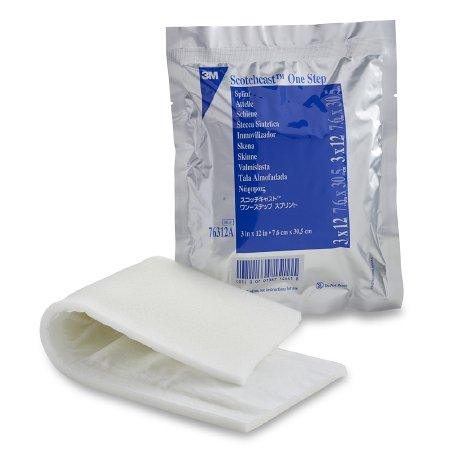 3M Ortho Cast Splint 3M™ Scotchcast™ One-Step 3 X 12 Inch Fiberglass White