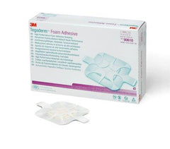 3M Foam Dressing 3M™ Tegaderm™ High Performance 3-1/2 X 3-1/2 Inch Square Adhesive with Border Sterile