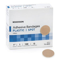 Adhesive Spot Bandage McKesson 1 Inch Plastic Round Tan Sterile