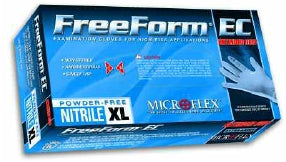 Microflex Medical Exam Glove FreeForm® EC 2X-Large NonSterile Nitrile Extended Cuff Length Textured Fingertips Blue Not Chemo Approved - M-467273-2716 - Case of 10