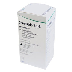 Roche Diagnostics Urinalysis Test Chemstrip® Blood, Glucose, Leukocytes, Nitrite, Protein 100 per Bottle