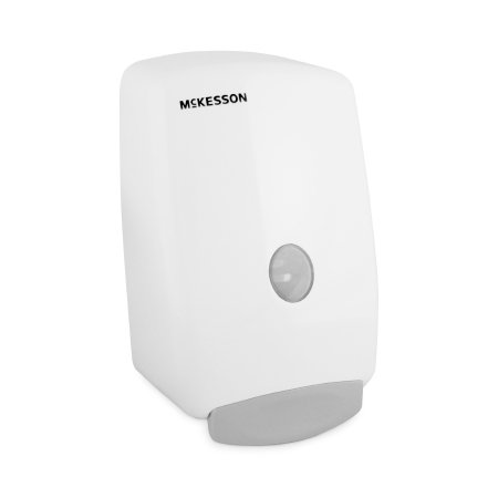 Soap Dispenser McKesson White Plastic Manual Push 2000 mL Wall Mount - M-468280-4612 - Case of 12