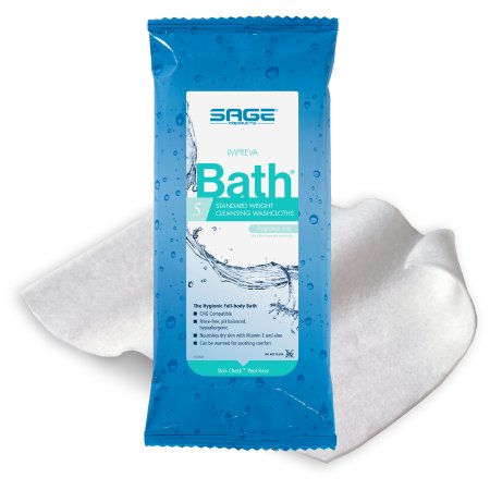 Sage Products Rinse-Free Bath Wipe Impreva Bath™ Soft Pack Aloe Unscented 5 Count
