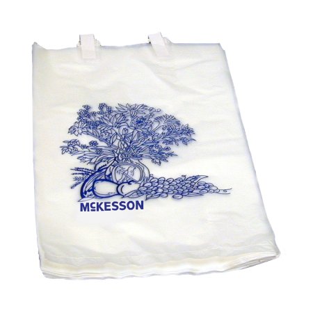 Bedside Bag McKesson 7 X 11.5 Inch White / Blue Floral Print Polyethylene - M-472251-3552 - Case of 2000