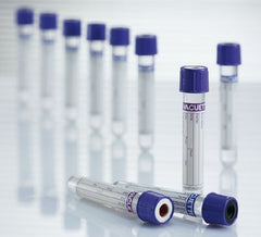 Greiner Bio-One VACUETTE® Venous Blood Collection Tube K3 EDTA Additive 13 X 100 mm 6 mL Lavender / Black Ring Pull Cap Polyethylene Terephthalate (PET) Tube