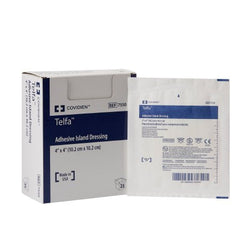 Cardinal Adhesive Dressing Telfa™ 4 X 4 Inch Nonwoven Square White Sterile