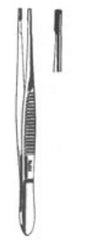 Tissue Forceps Miltex® Brown 8 Inch Length OR Grade German Stainless Steel NonSterile NonLocking Thumb Handle Straight 8 X 8 Teeth, Serrated Tip